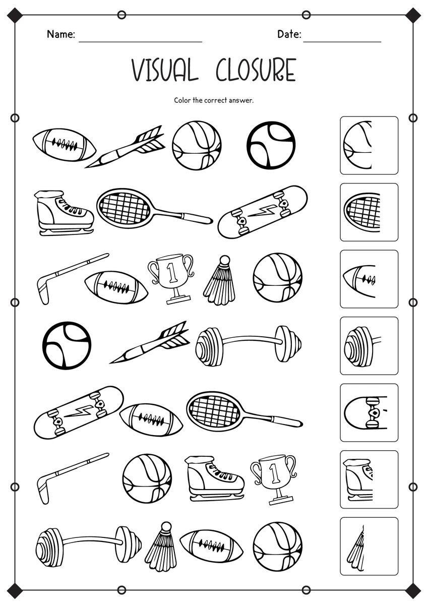 Visual Perception Activities Free Printables Your Therapy Source