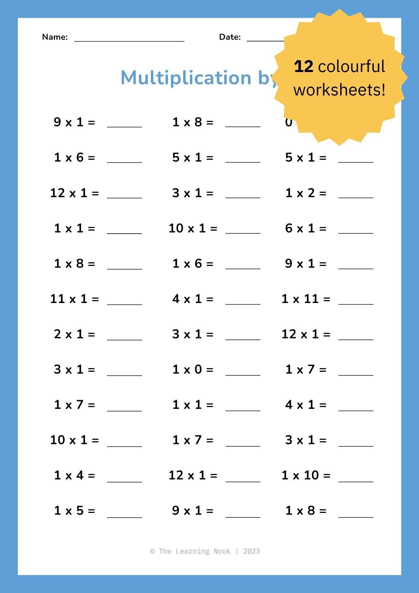 Master Multiplication With Fun Free Printable Times Table Worksheets