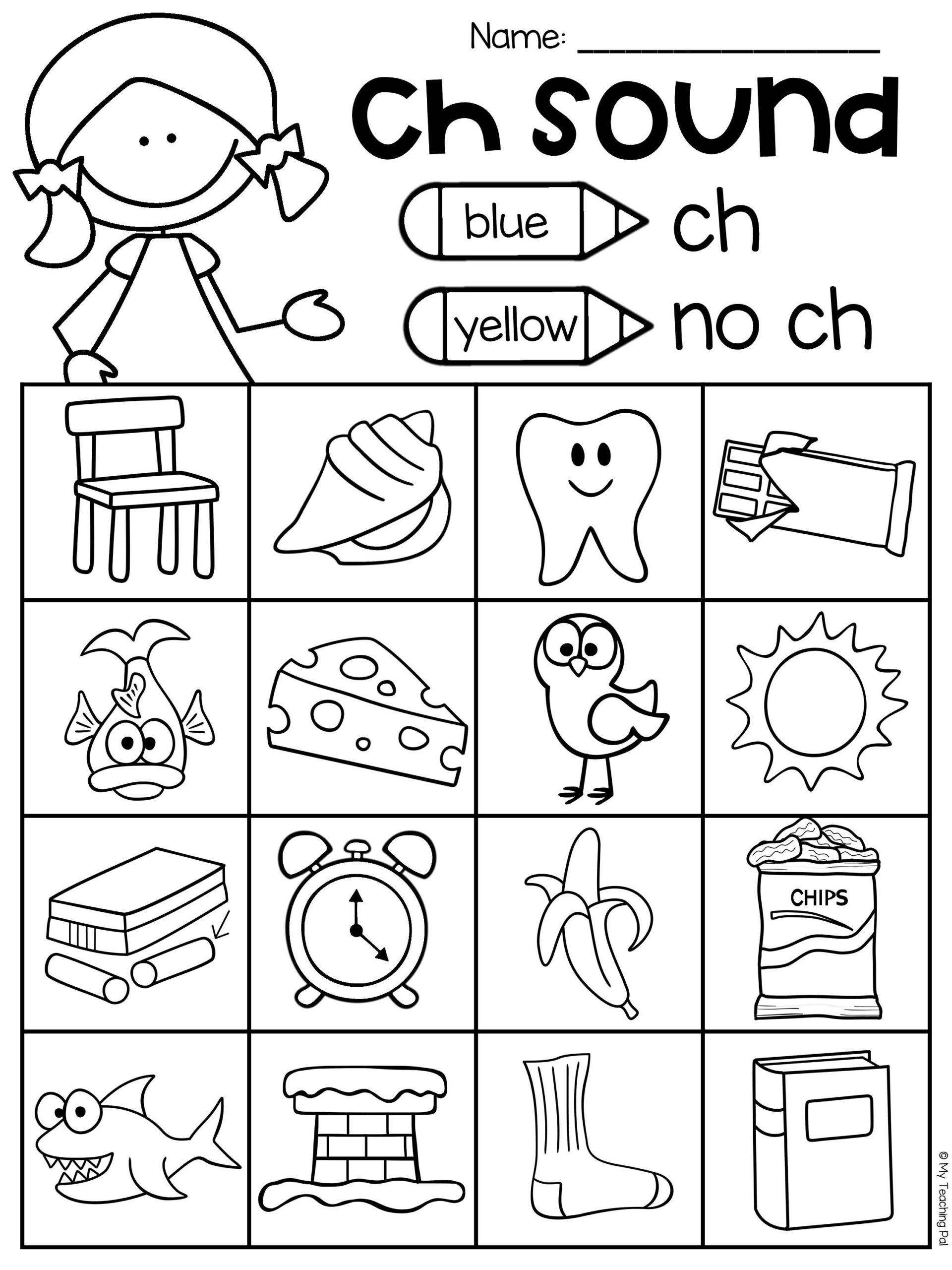 13 CH Digraph Ideas Digraph Phonics Phonics Kindergarten FREE Printable CH Sound Words Worksheets