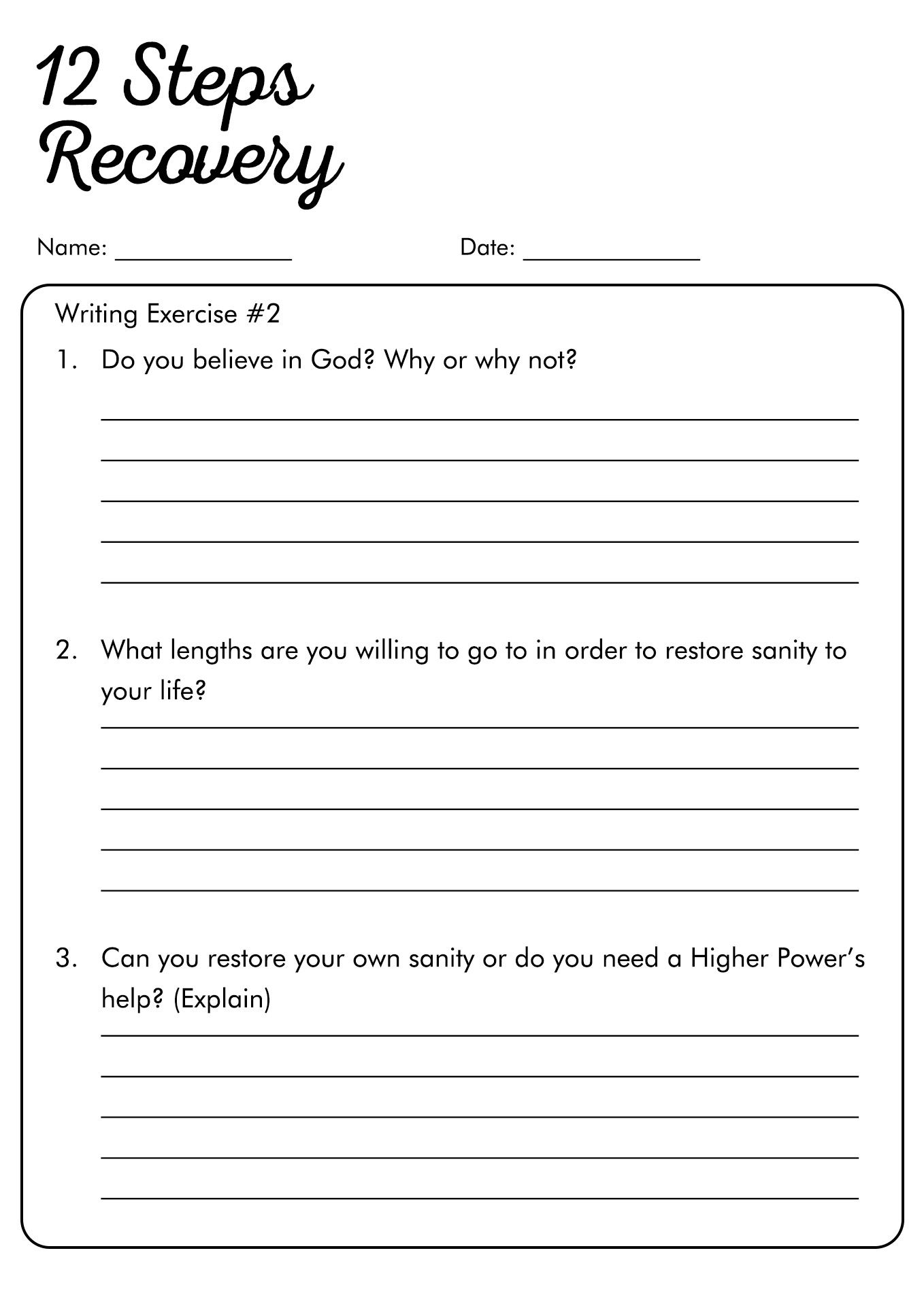 15 12 Step Recovery Worksheets Free PDF At Worksheeto Worksheets Library