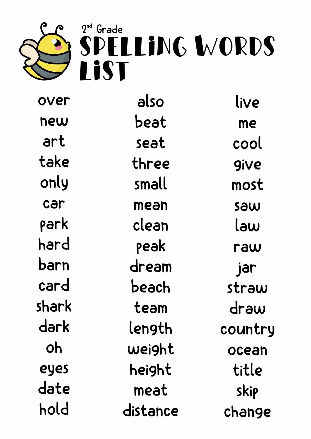 17 Spelling Words Worksheets Grade 2 2nd Grade Spelling Words Spelling Words Spelling Bee Words