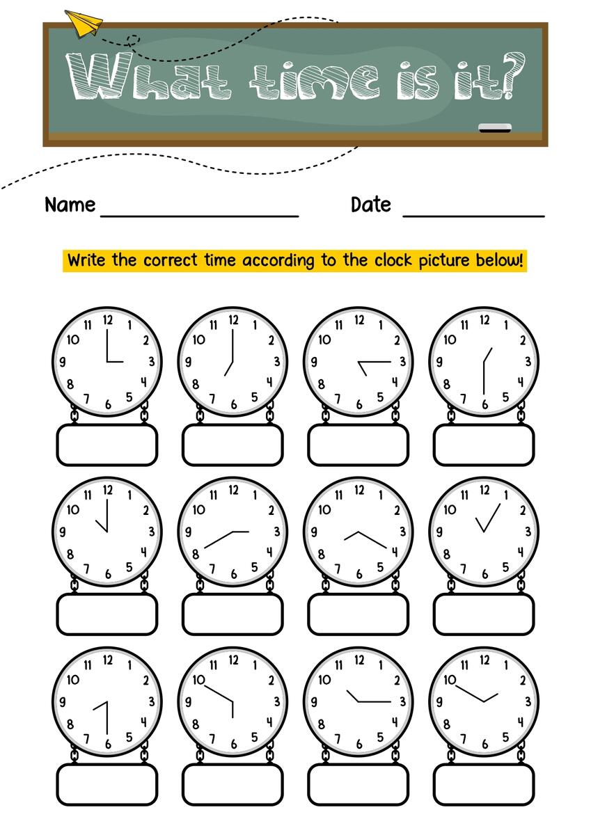 19 Telling Time Worksheets For First Grade Free PDF At Worksheeto