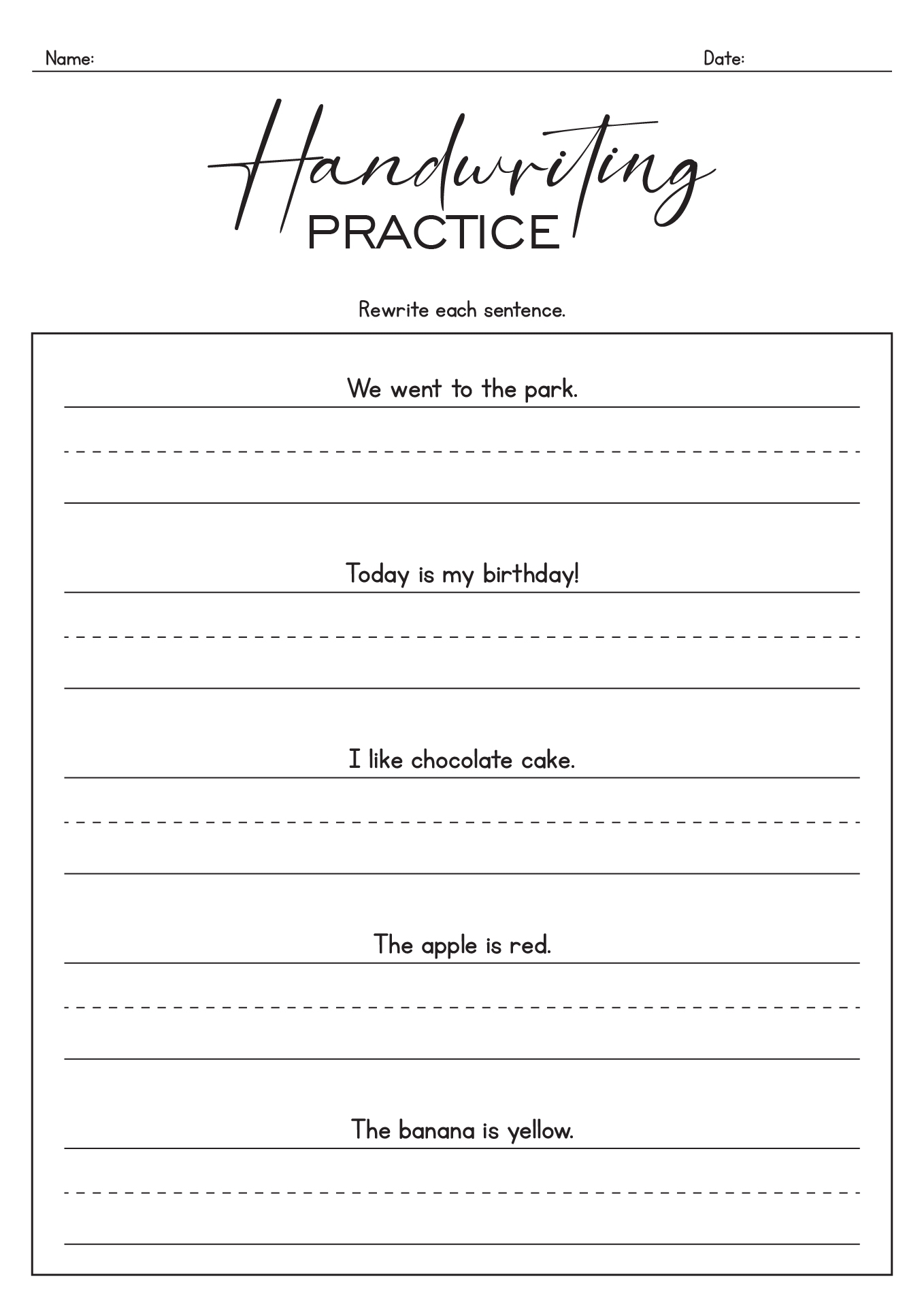 19 Writing Worksheets For 1st Graders Free PDF At Worksheeto