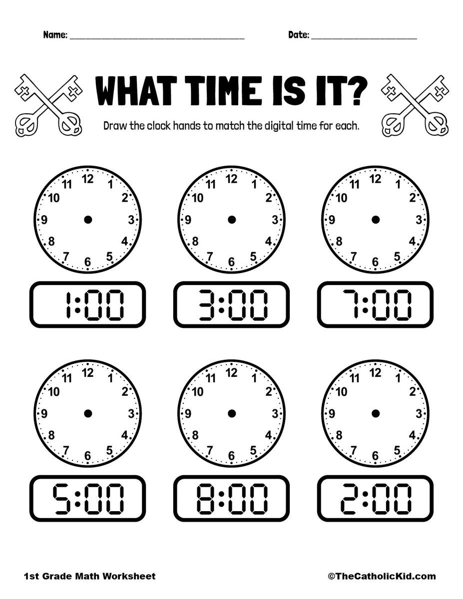 1st Grade Math Catholic Themed Download Pack TheCatholicKid