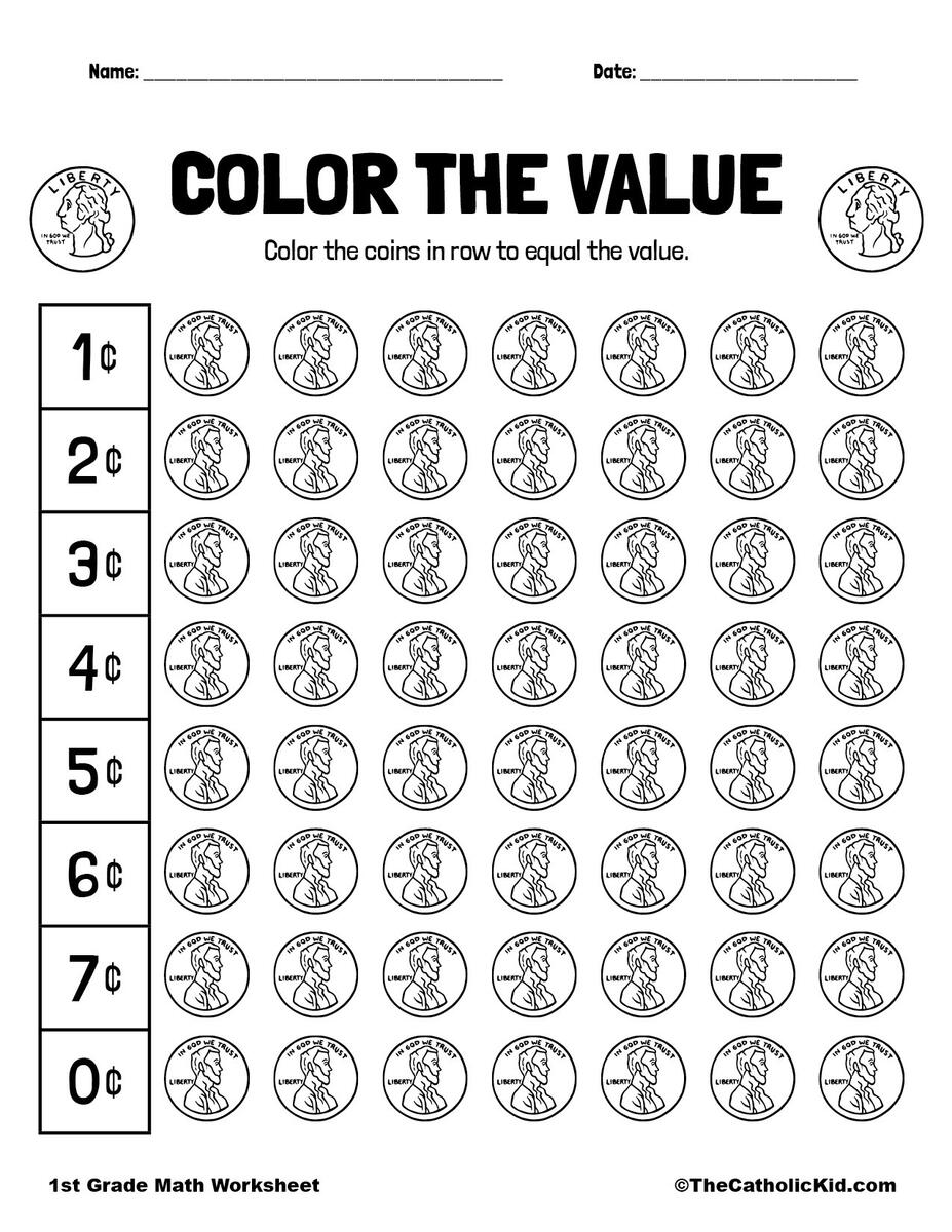 Counting Money Worksheets 1st Grade