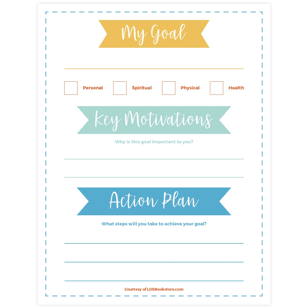 2025 LDS Goal Setting Worksheet
