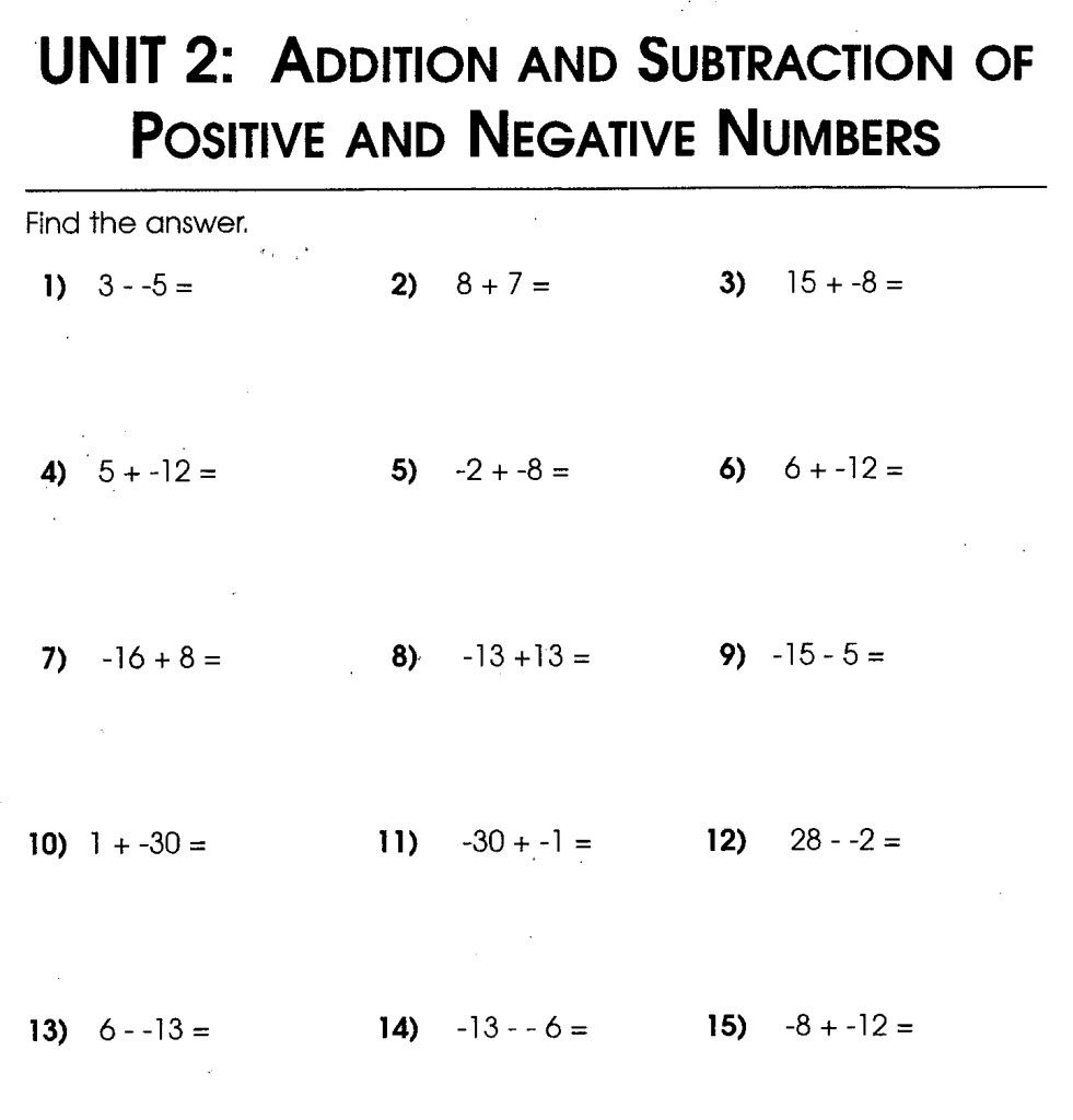 22 Math Integers Ideas Math Integers Integers Negative Numbers Adding And Subtracting Integers Worksheet For 3 Worksheets Library