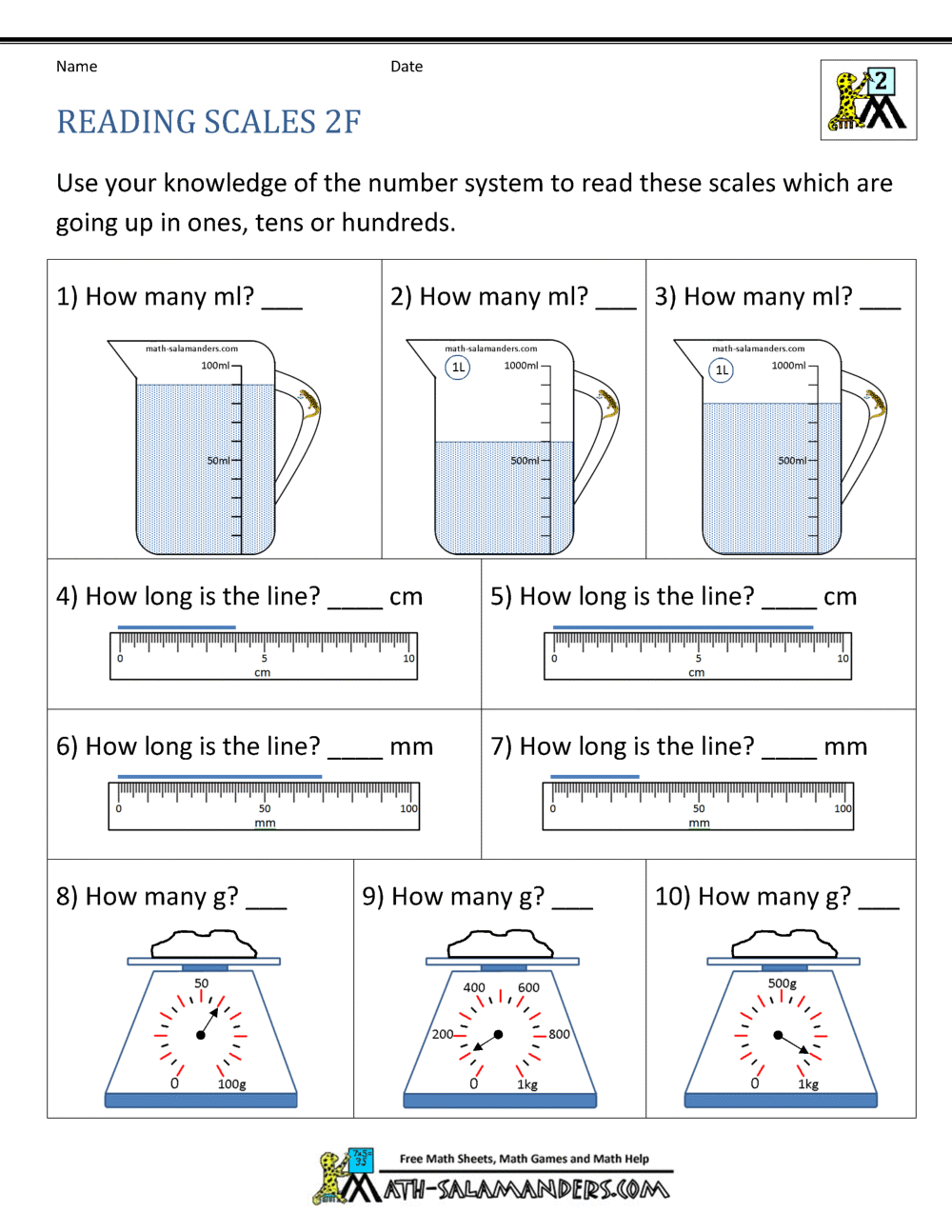 2nd Grade Measurement Worksheets 2nd Grade Measurement Worksheets