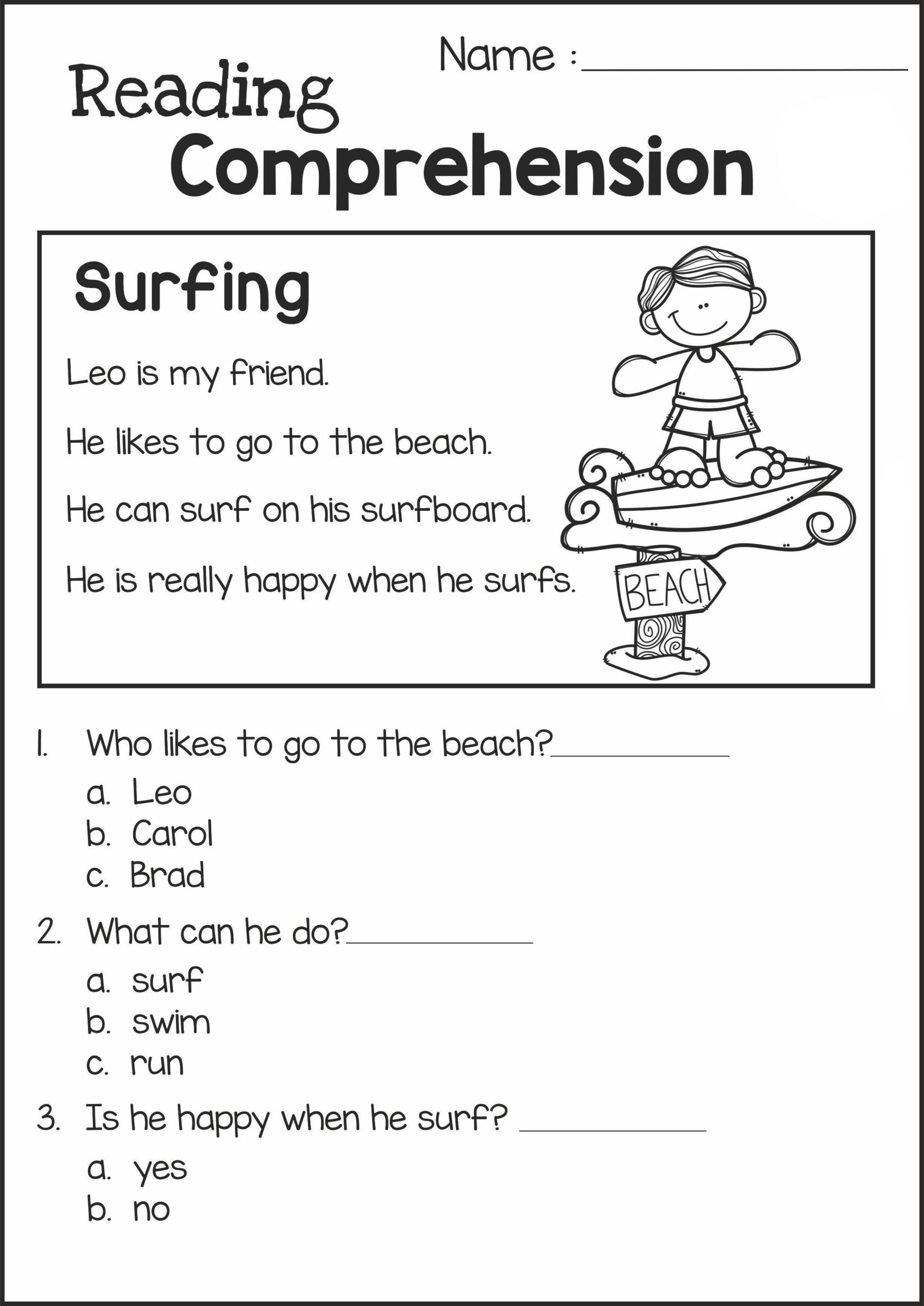 Page 5 Free Printable 2nd Grade Reading Worksheet Templates Canva