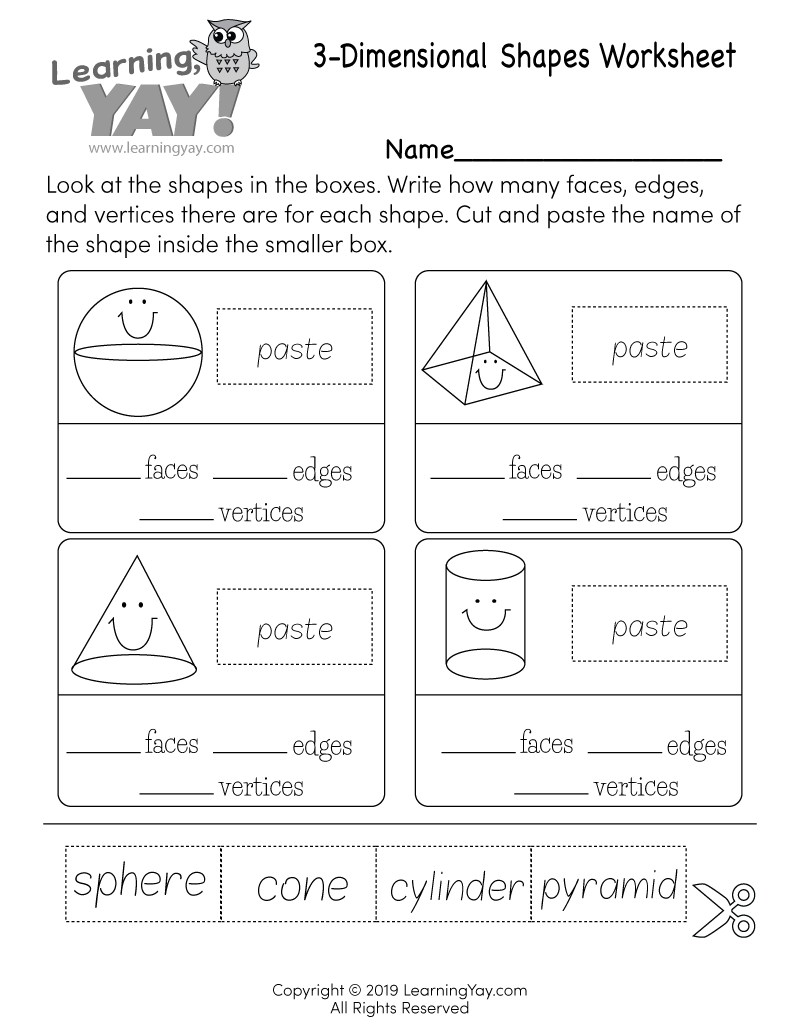 Free Shape Worksheets Kindergarten