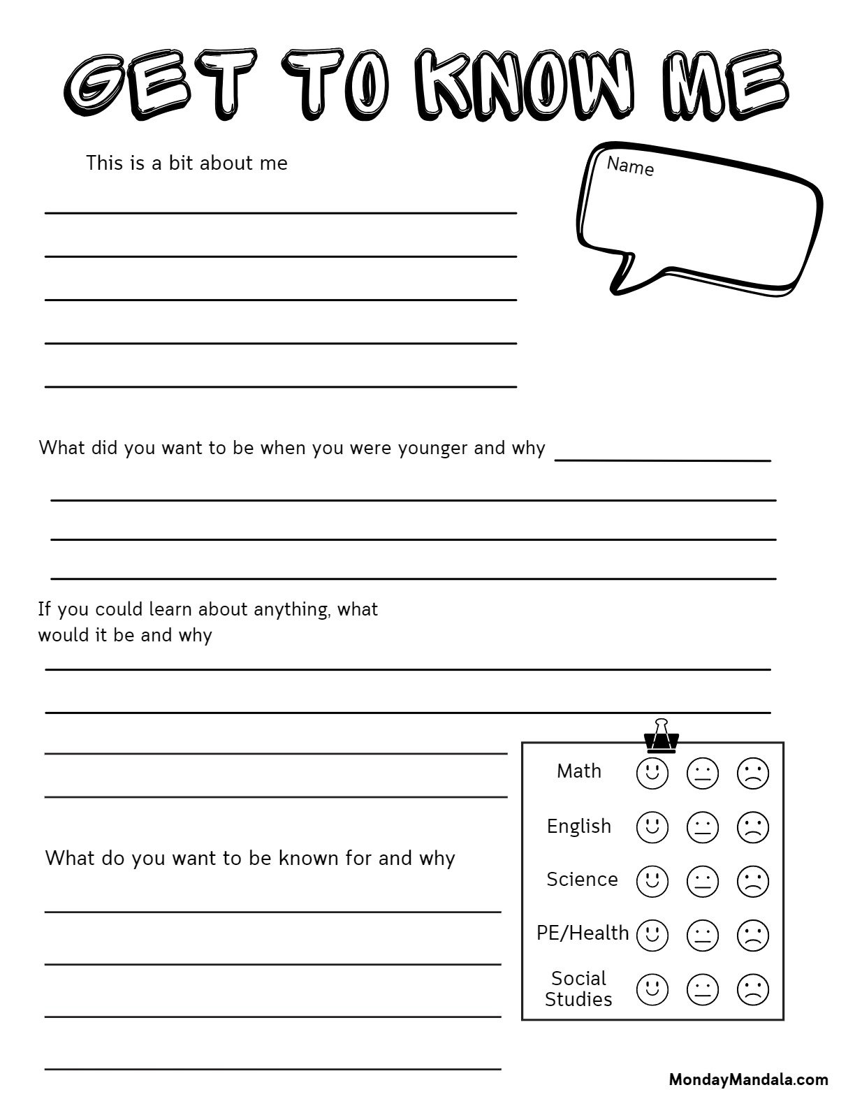 30 All About Me Worksheets Free PDF Printables All About Me Worksheets 11 Free Options For All Grade Levels