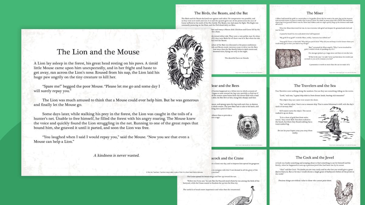 35 Best Aesop S Fables Free Printables 35 Best Aesop S Fables Free Printables