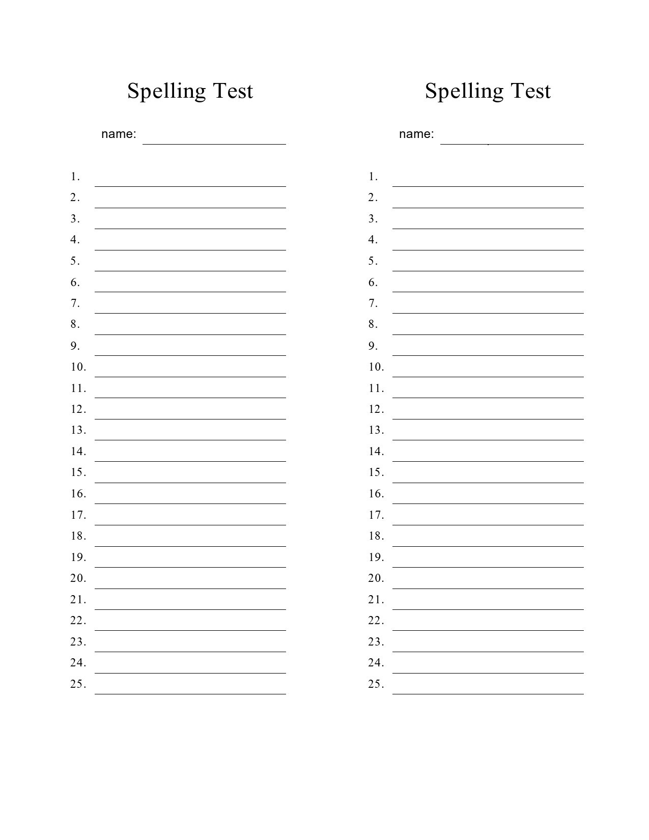 38 Printable Spelling Test Templates Word PDF TemplateLab 38 Printable Spelling Test Templates Word PDF TemplateLab