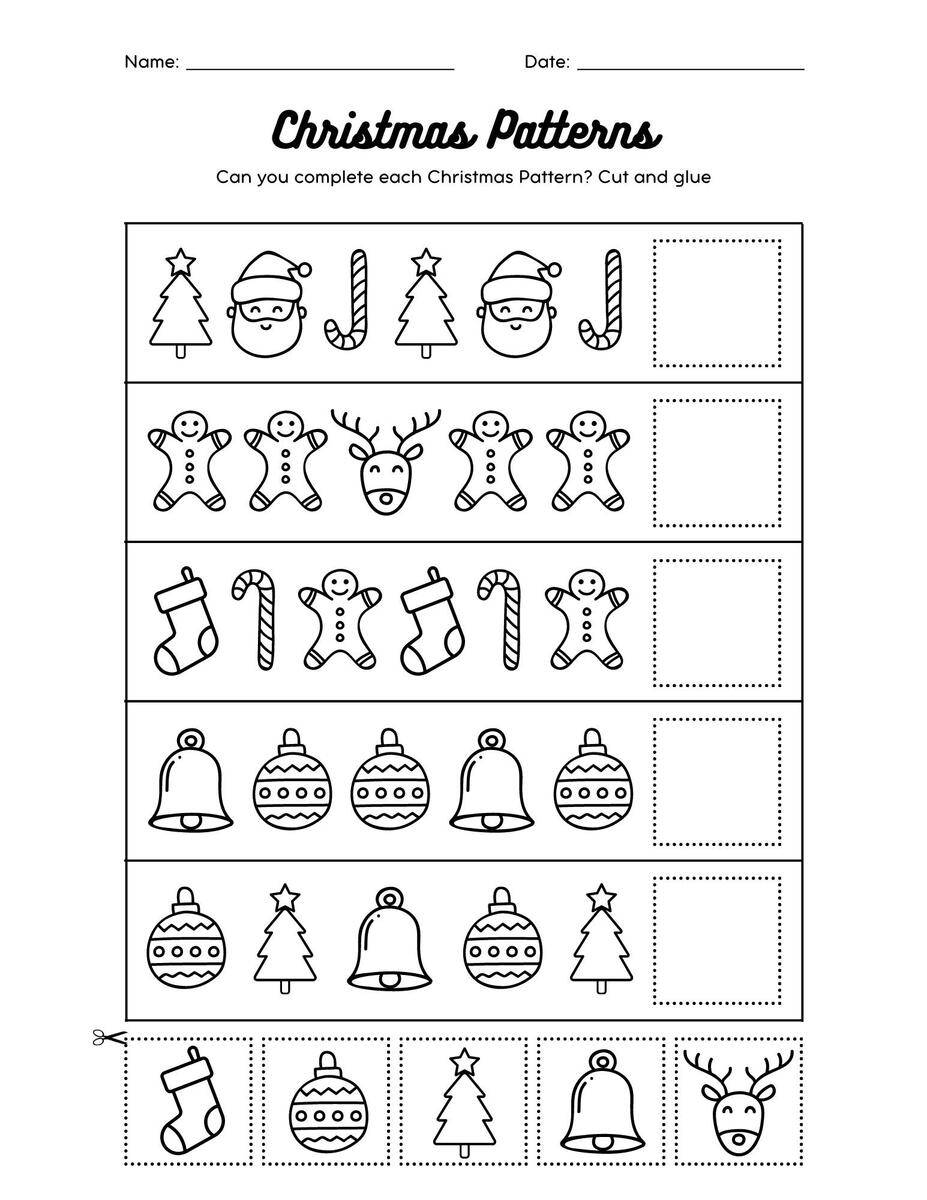 Free Printable Christmas Cutting Activities For Preschoolers The Keeper Of The Memories