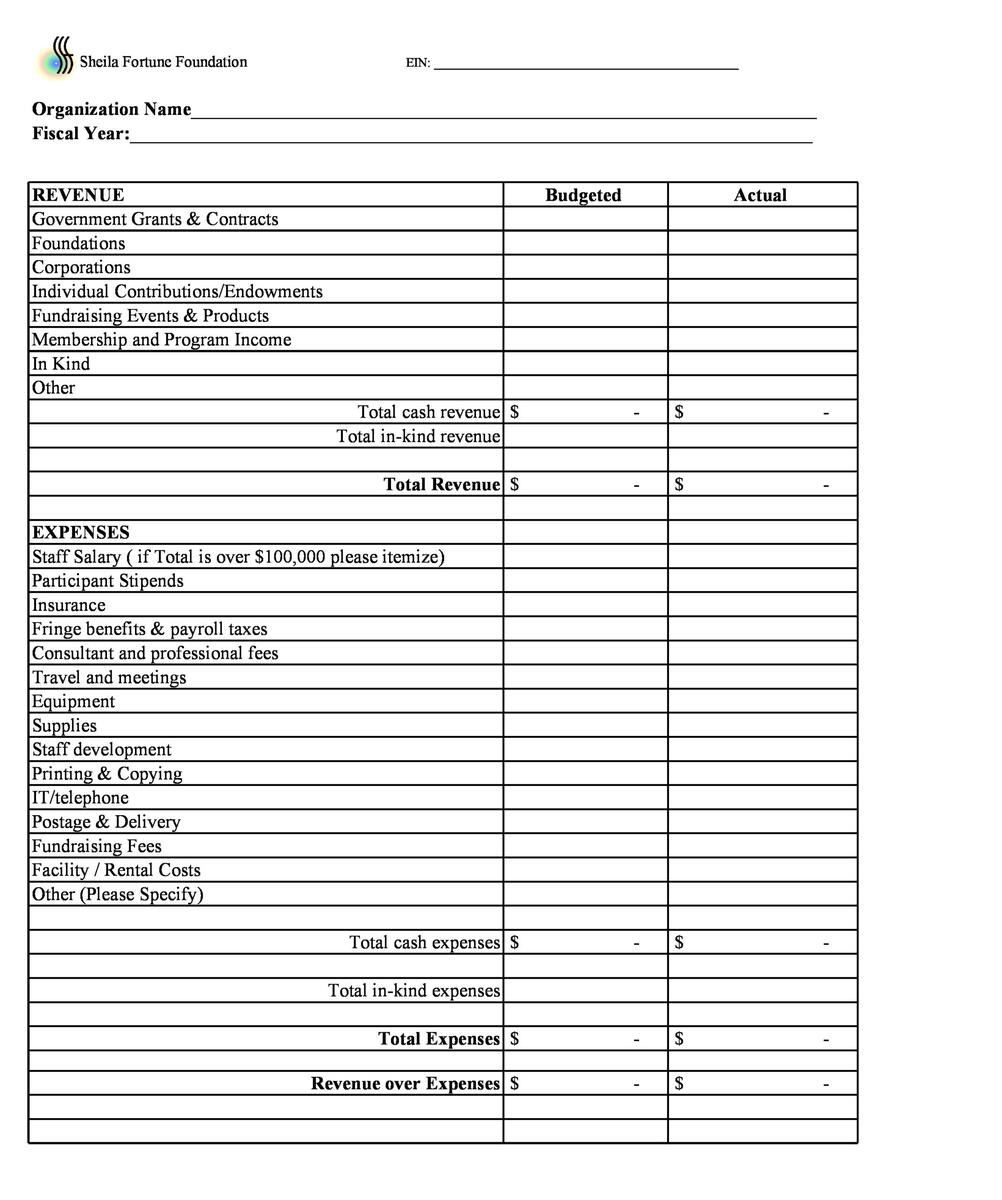 40 Simple Nonprofit Budget Templates Excel Word 40 Simple Nonprofit Budget Templates Excel Word
