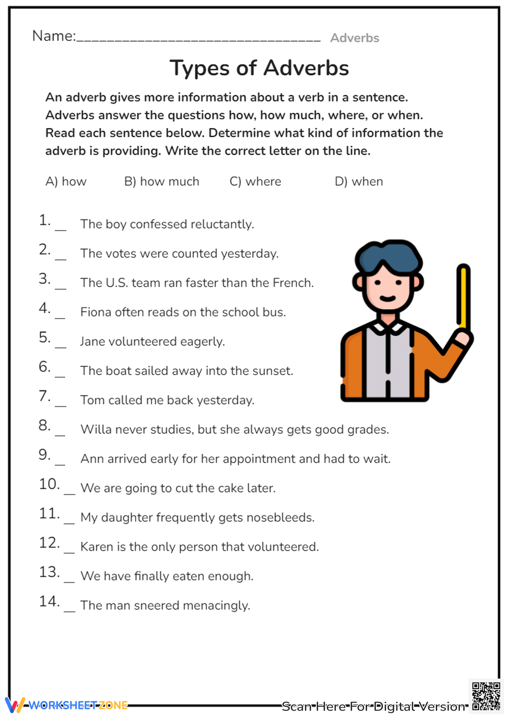 Adverb Worksheet Academy Worksheets Worksheets Library