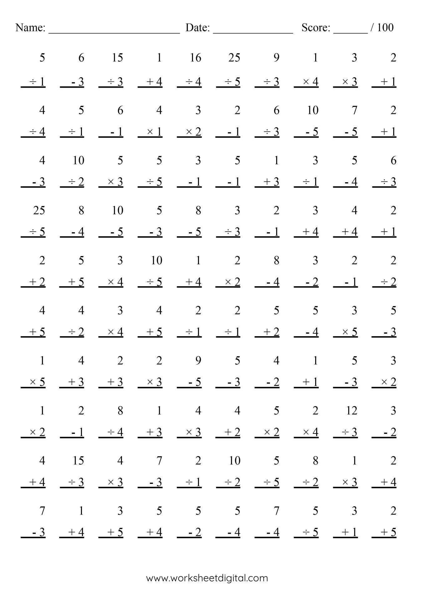 4 NBT B 5 Worksheets Printable 4th Grade Math Worksheets Cazoom Math
