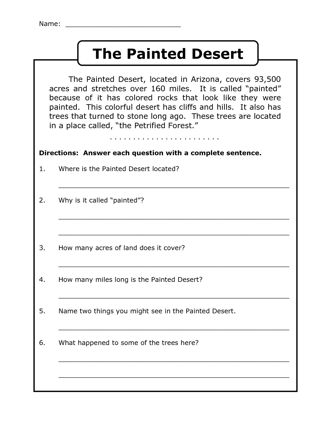 Fourth Grade Reading Worksheets Improve Fluency Comprehension