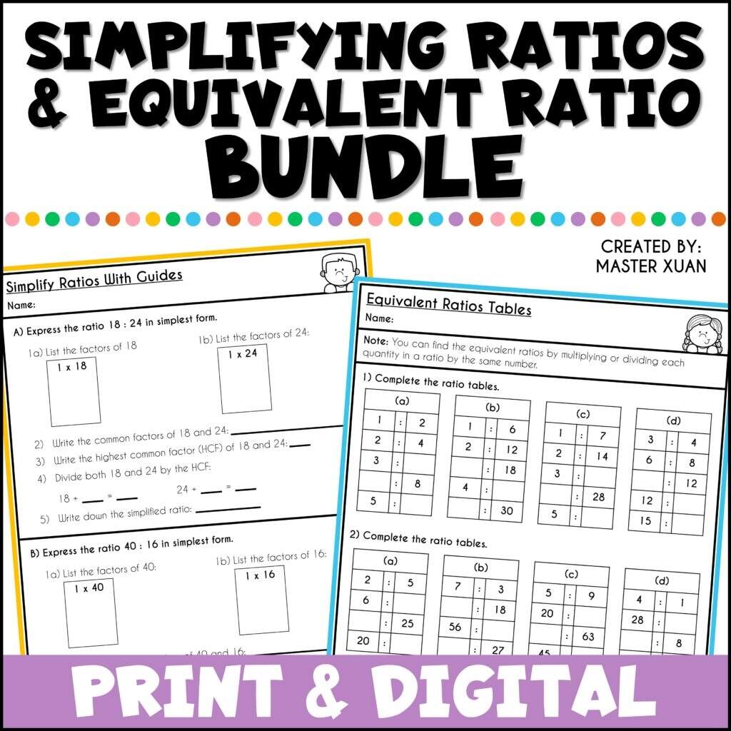 5 Ratios And Percentages Worksheets You Need To Engage Math Students Master Xuan 5 Ratios And Percentages Worksheets You Need To Engage Math Students Master Xuan