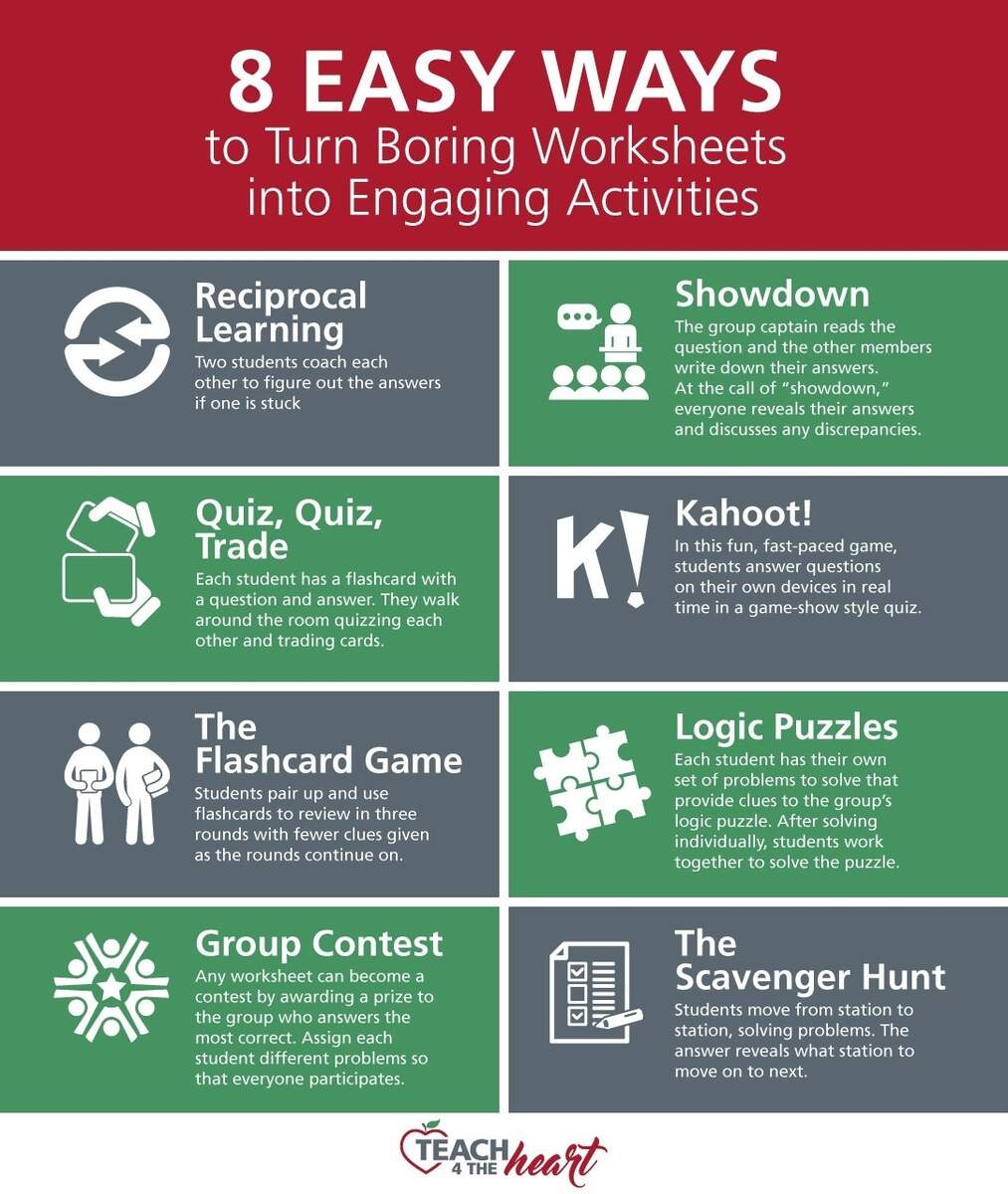 7 Easy Ways To Turn Boring Worksheets Into Engaging Activities 7 Easy Ways To Turn Boring Worksheets Into Engaging Activities