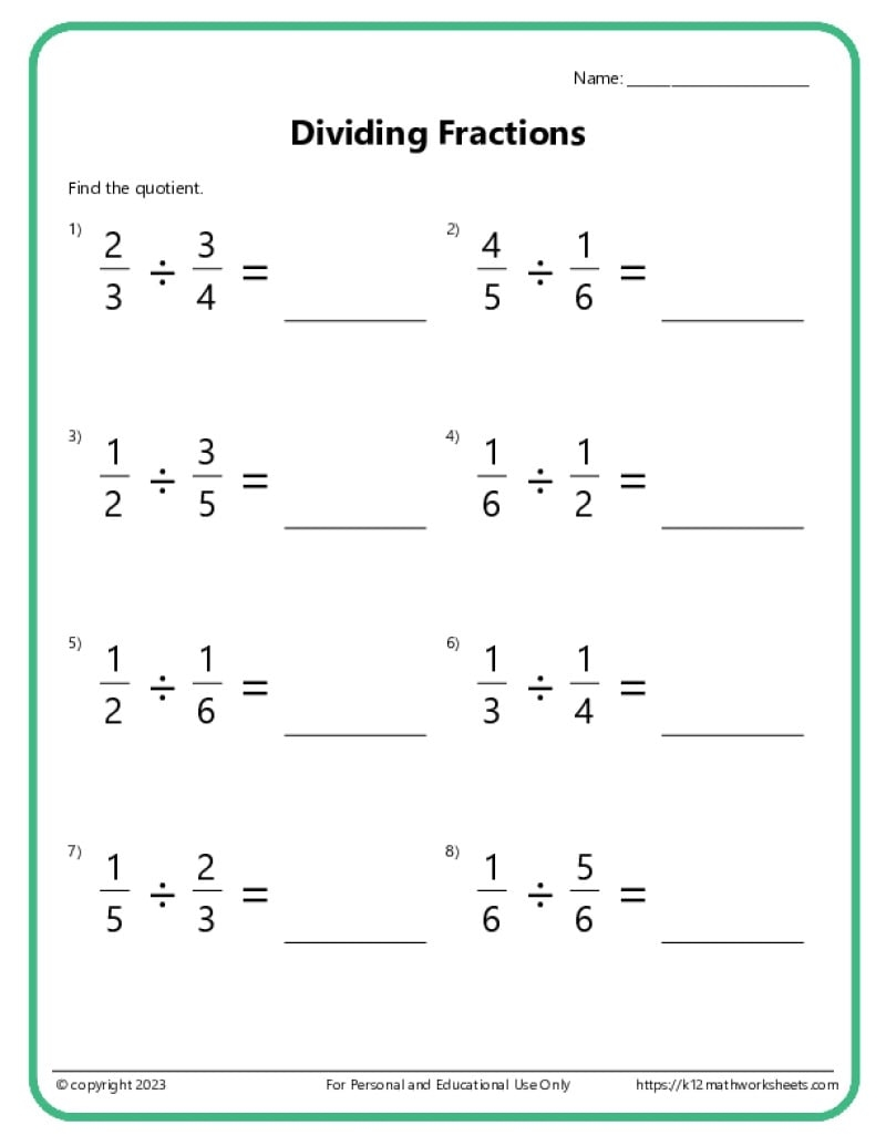 7th Grade Math Worksheets Free Math Worksheets