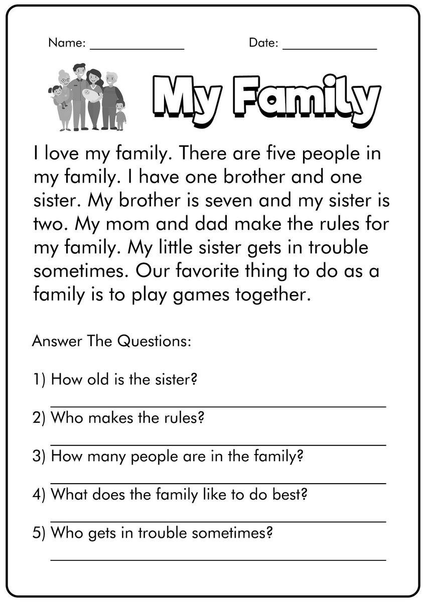 9 First Grade Reading Comprehension Worksheets Free PDF At Worksheets Library
