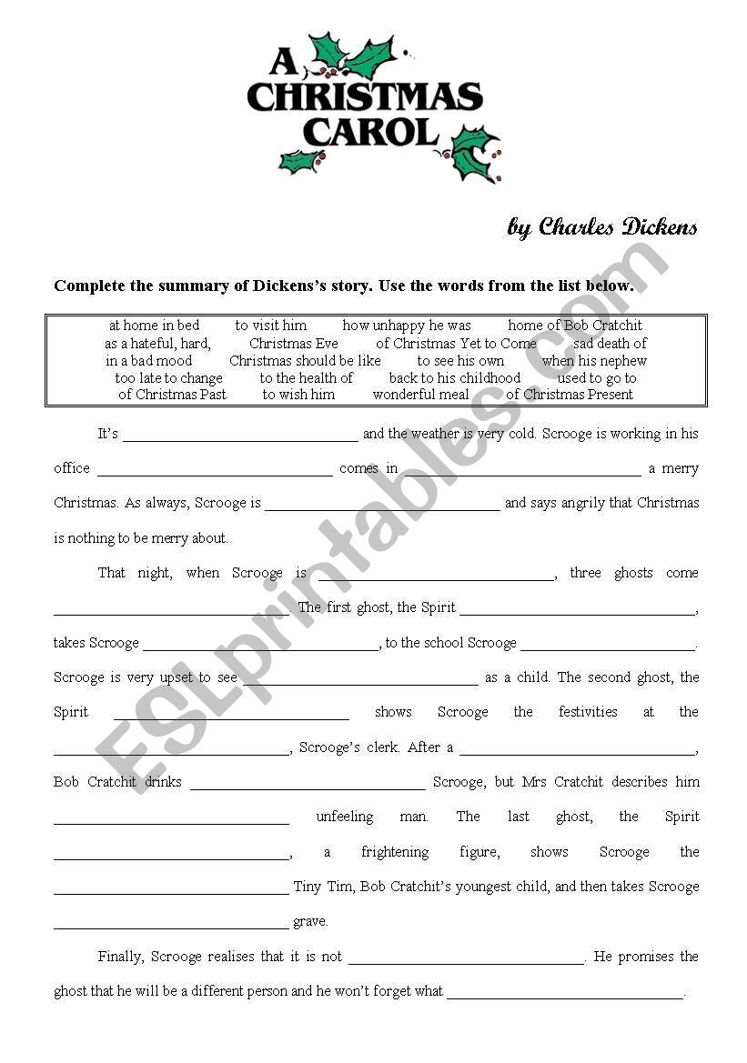 A Christmas Carol Activities Worksheets For The Play Version Printable Digital Made By Teachers