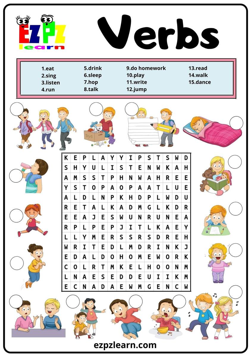 Action Verbs Word Search 2 Free PDF Download Ezpzlearn Action Verbs Word Search 2 Free PDF Download Ezpzlearn