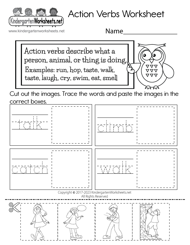 Action Verbs Worksheet Free Printable Digital PDF Action Verbs 2 Coloring Cards Free PDF Download Ezpzlearn