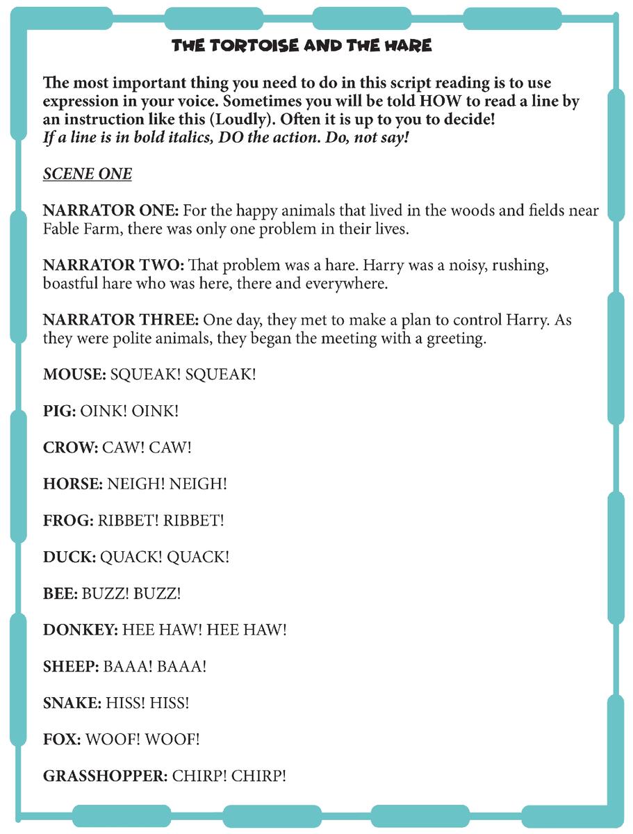 Aesop S Fable The Tortoise And The Hare WHOLE CLASS READERS THEATER SCRIPT Made By Teachers Aesop S Fable The Tortoise And The Hare WHOLE CLASS READERS THEATER SCRIPT Made By Teachers