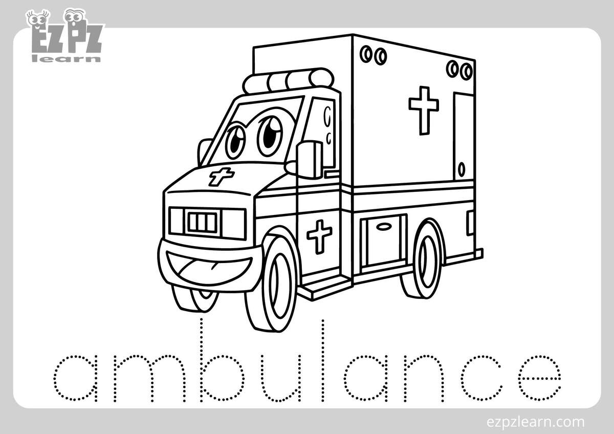 Ambulance Pages 100 Free Printables