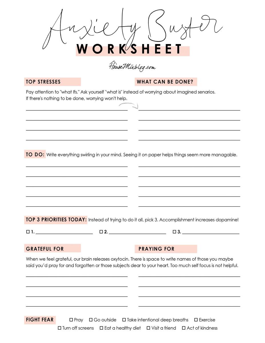 Therapy Worksheets CBT Worksheets Trust Mental Health