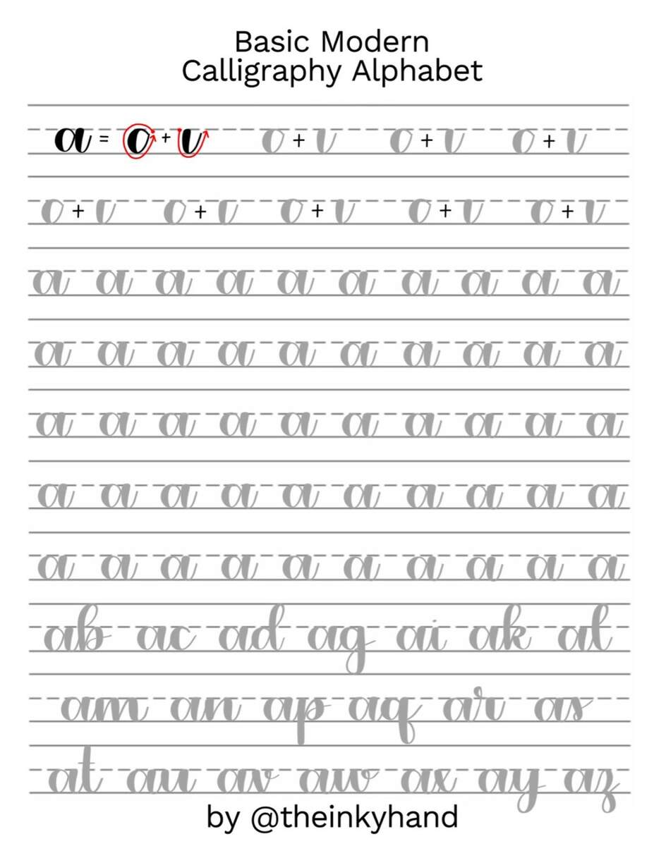 Beginner Printable Calligraphy Practice Sheets Printable Party Favors Free Basic Brush Pen Calligraphy Worksheet The Postman S Knock