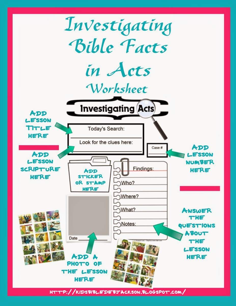 Bible Fun For Kids IFA Investigating Bible Facts In Acts Supplies Bible Trivia Worksheet WordMint