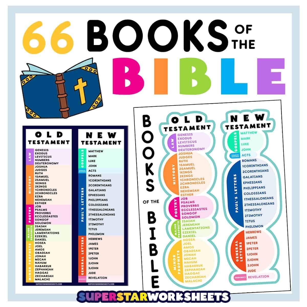 Books Of The Bible List Superstar Worksheets