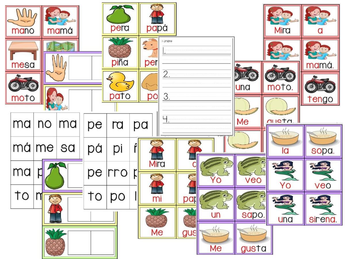 Building Syllable Words Sentences In Spanish M P L S
