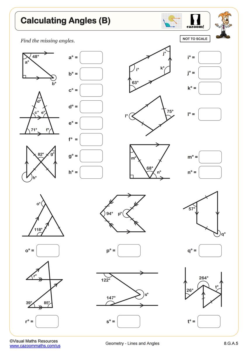 Classify And Measure Angles K12 Math Worksheets