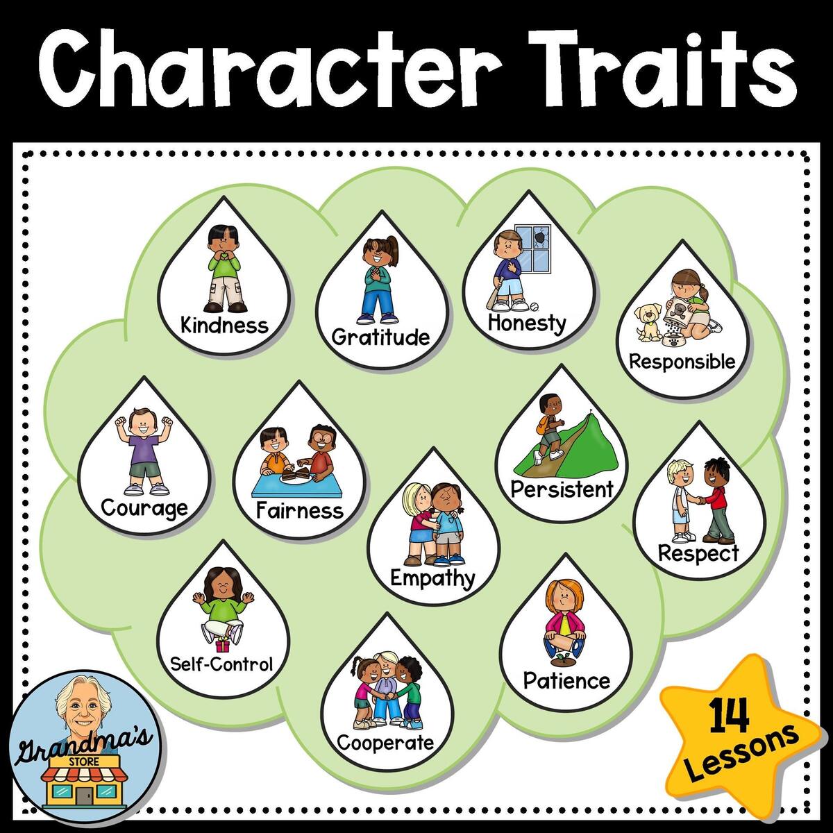 Character Traits UNIT 12 Traits In 14 Lessons K 2 Etsy Ireland