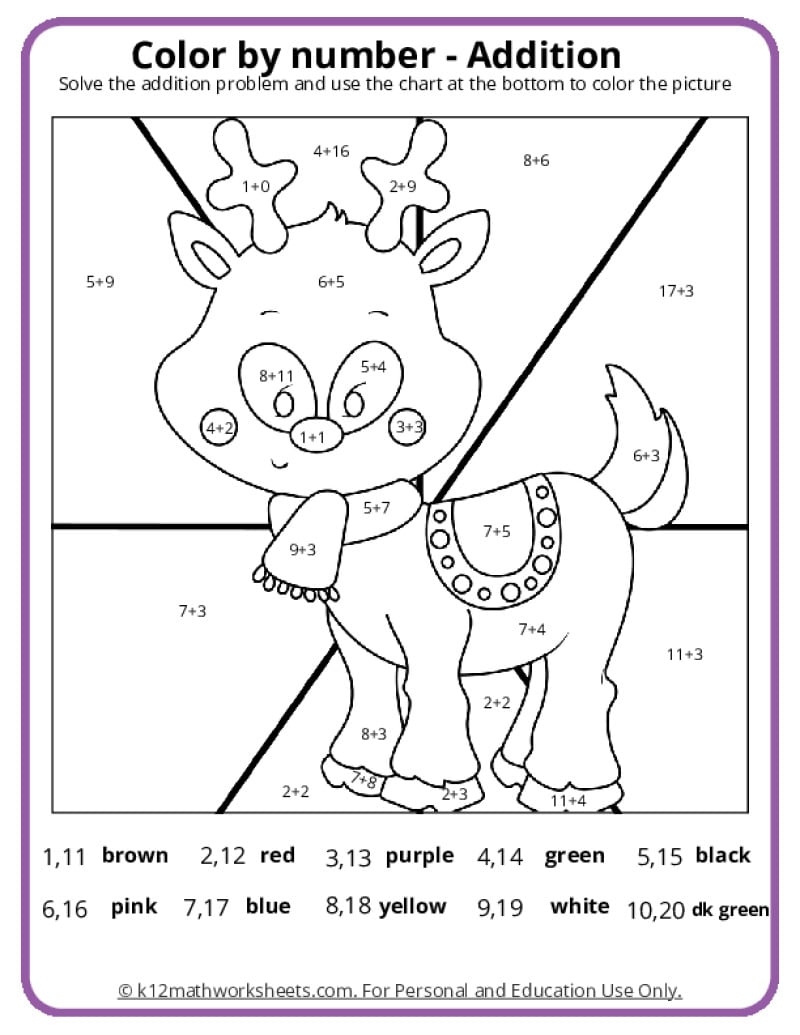 Christmas Color By Number Pages
