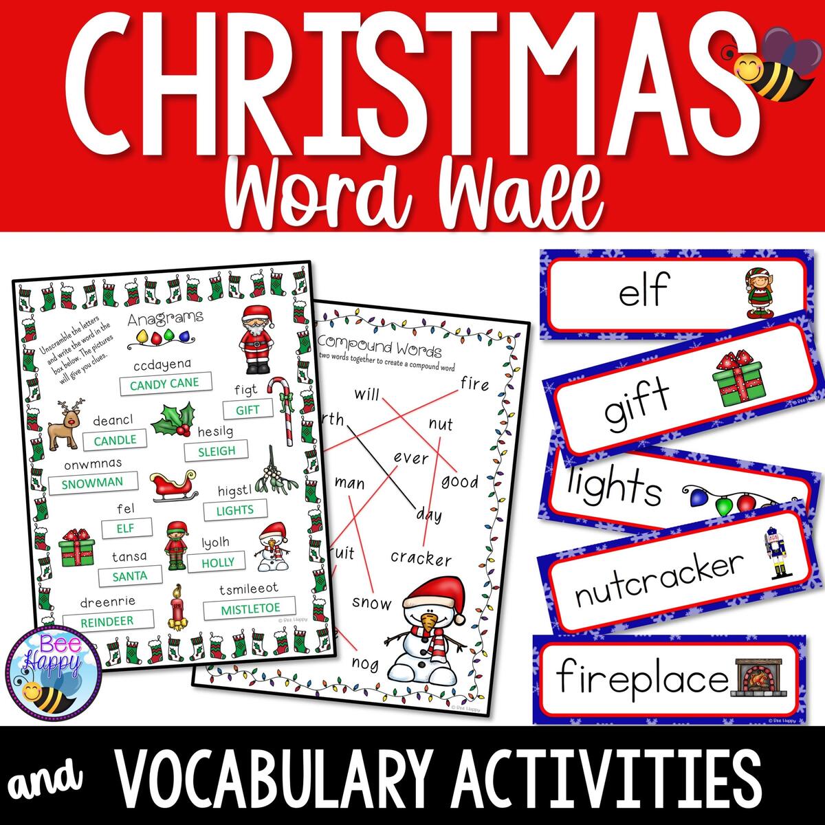 Christmas Word Wall And Vocabulary Worksheets Made By Teachers Christmas Word Wall And Vocabulary Worksheets Made By Teachers