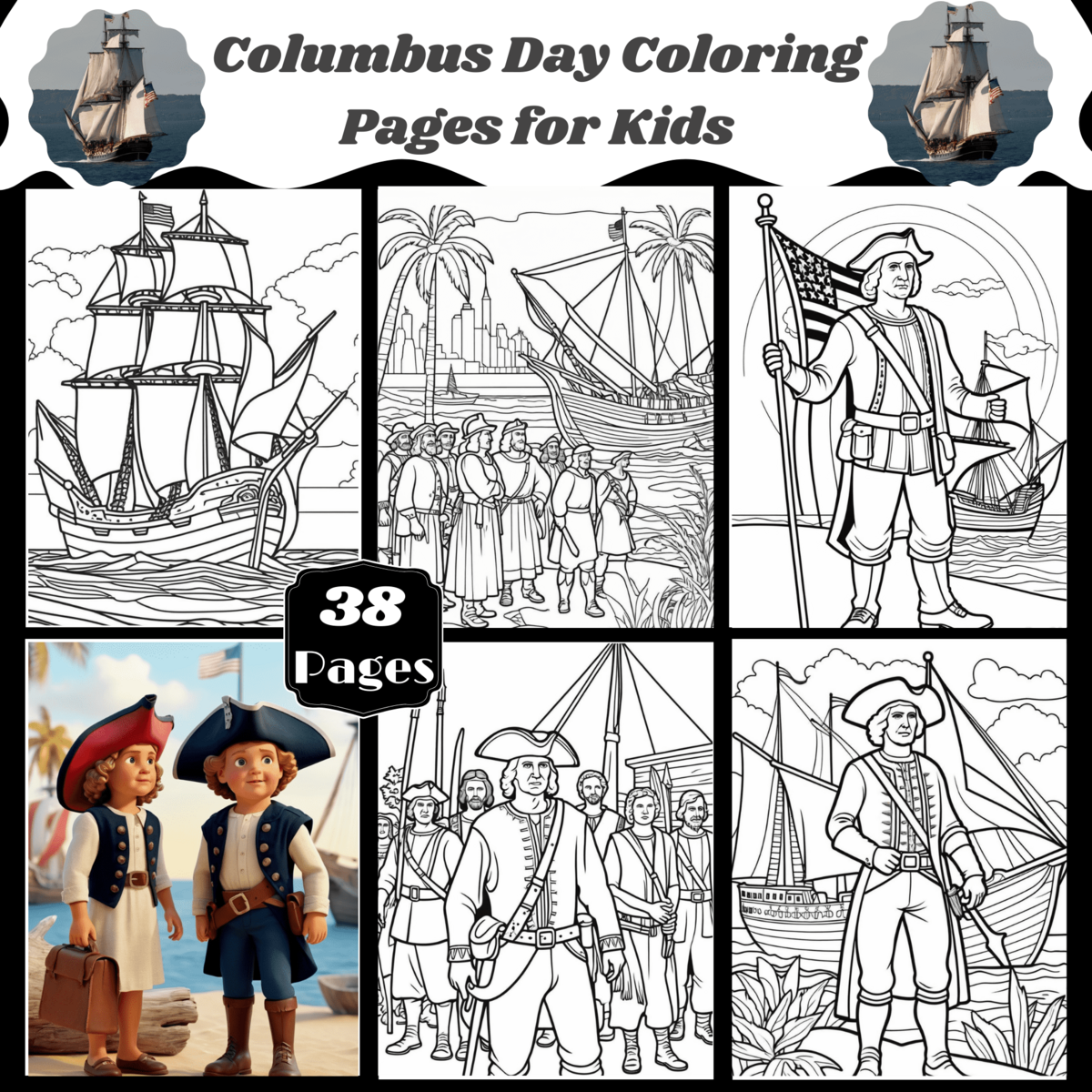 Columbus Day Coloring Pages For Kids Made By Teachers