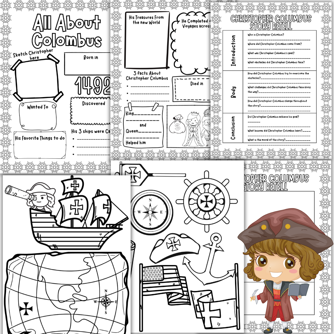 Columbus Day Craft And Writing All About Christopher Columbus Worksheet Made By Teachers