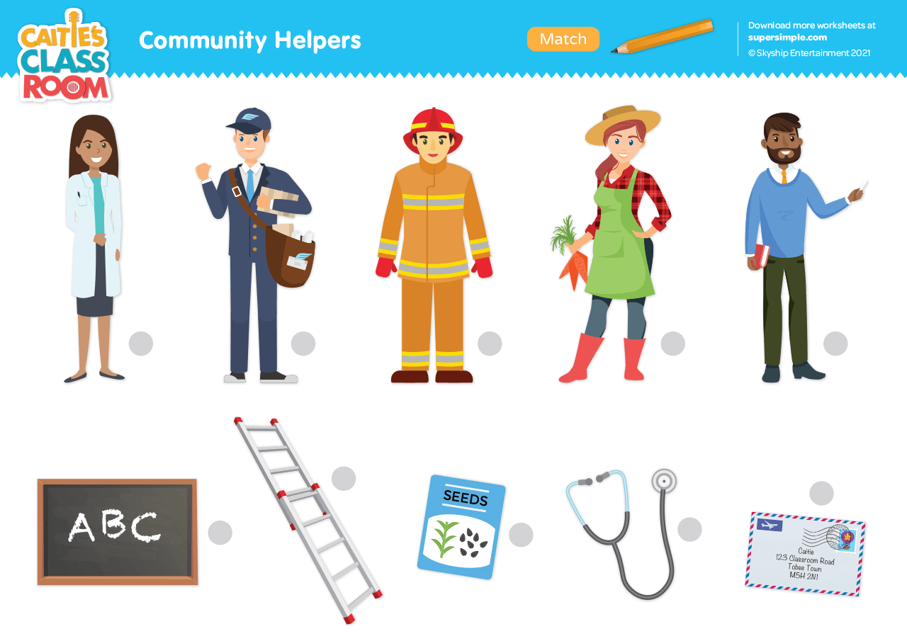 Customize 33 Kindergarten Community Helpers Worksheets Templates Online Canva