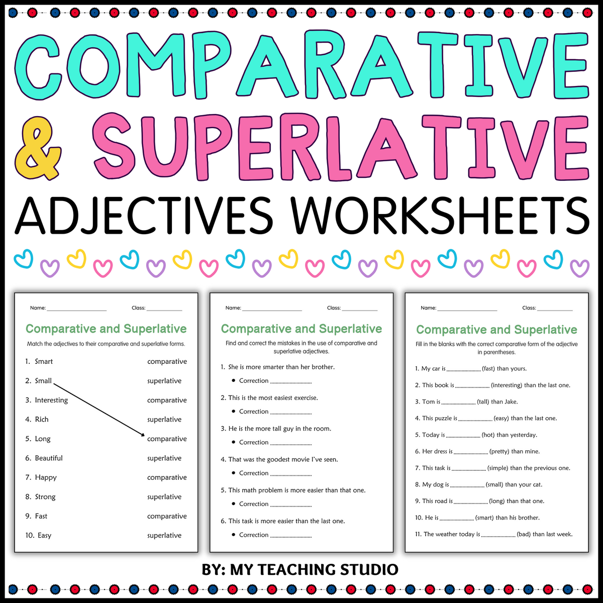 101 Comparative Superlative PDF Worksheets With Answers Grammarism