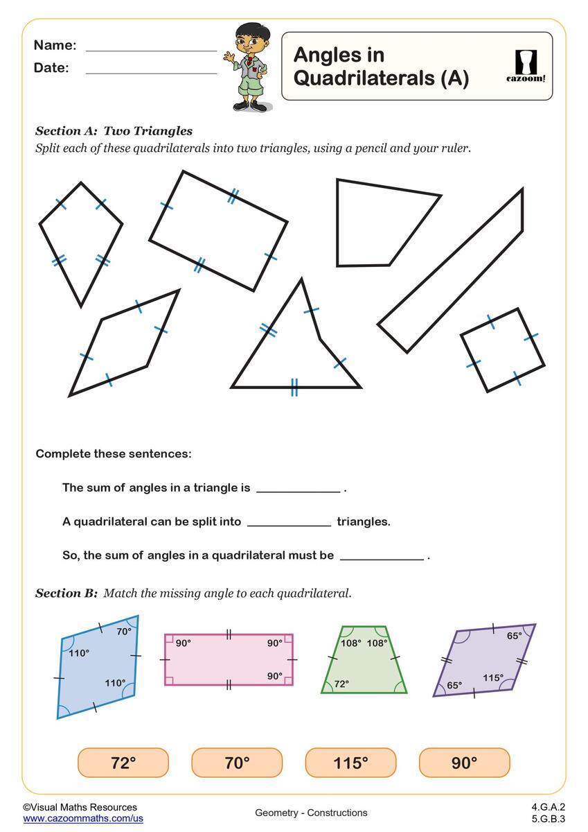 Constructions Worksheet PDF Triangle Construction Worksheet Cazoom Math