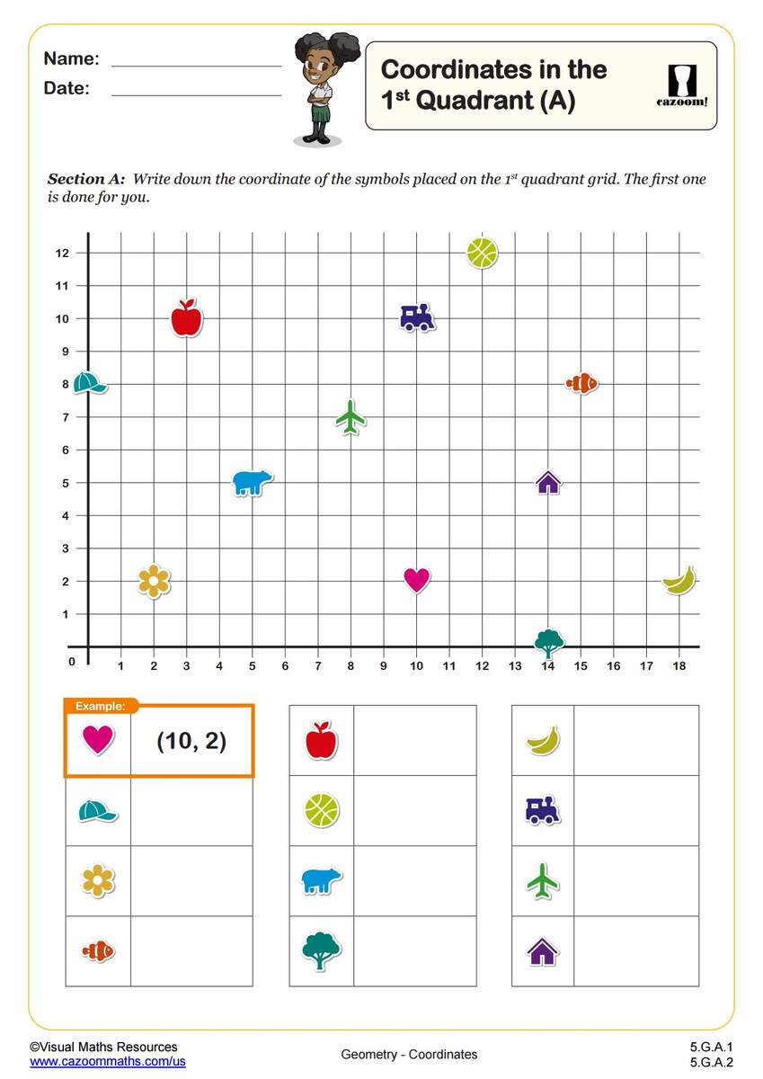 4 Free Spring Graphing Coordinate Plane Worksheets Our Family Code