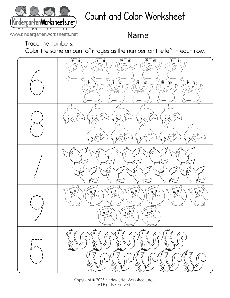 Count And Color Worksheet Free Printable Digital PDF Free Printable Kindergarten Counting Worksheets Happy Toddler Playtime