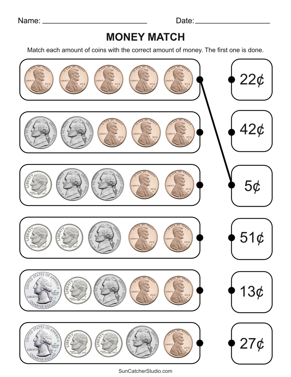 Counting Money Worksheets Money Math Free Printables Lettering SVG Files Tools Apps Printable Money Worksheets To 10