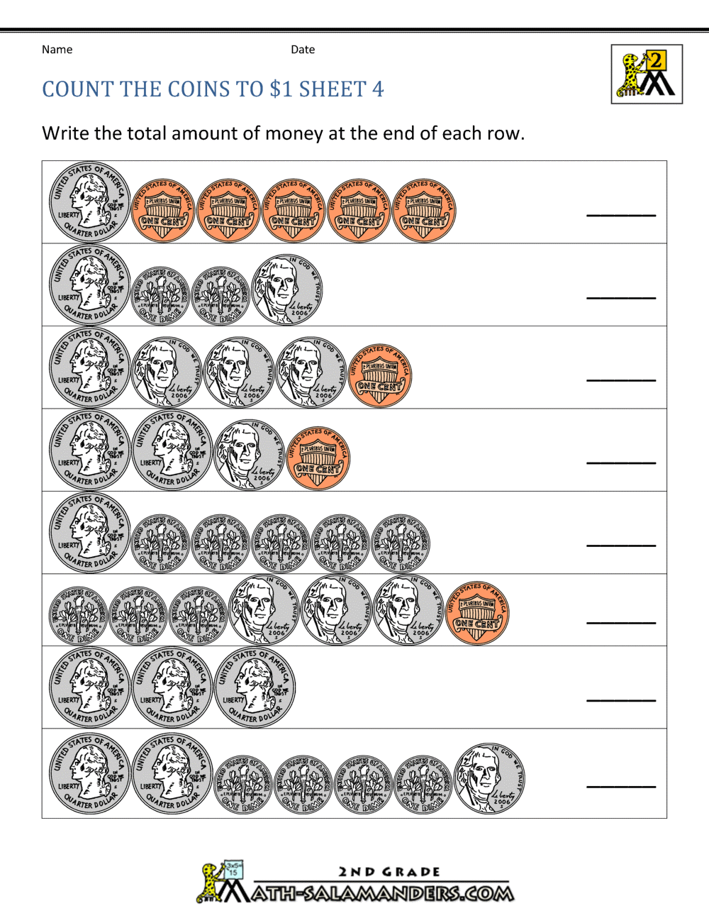 Counting Money Worksheets Up To 1 Counting Money Worksheets Money Math Free Printables Lettering SVG Files Tools Apps