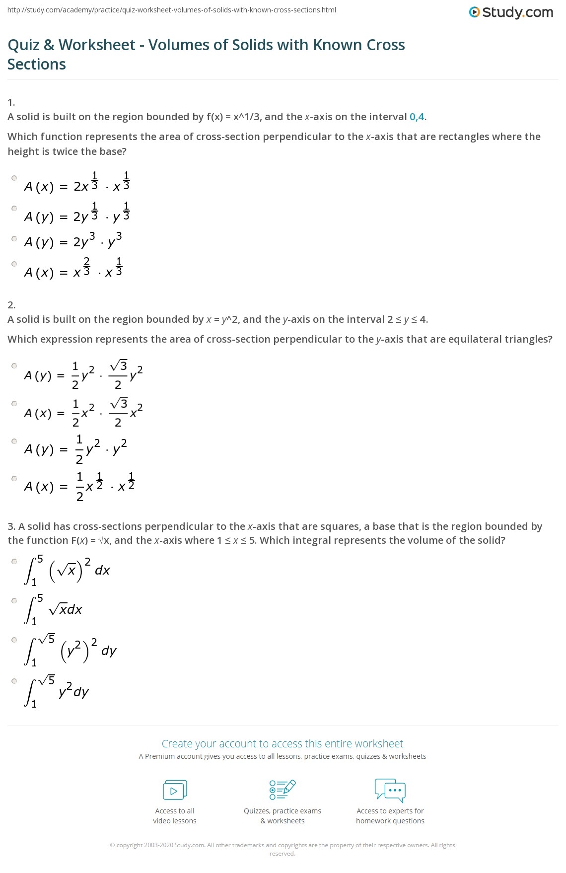 Cross Sections Of 3D Shapes Worksheets Worksheets Library